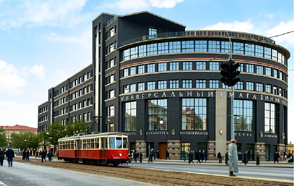 Таким был "Утюжок" в конце 1930-хгг. Фото восстановлено нейросетью.