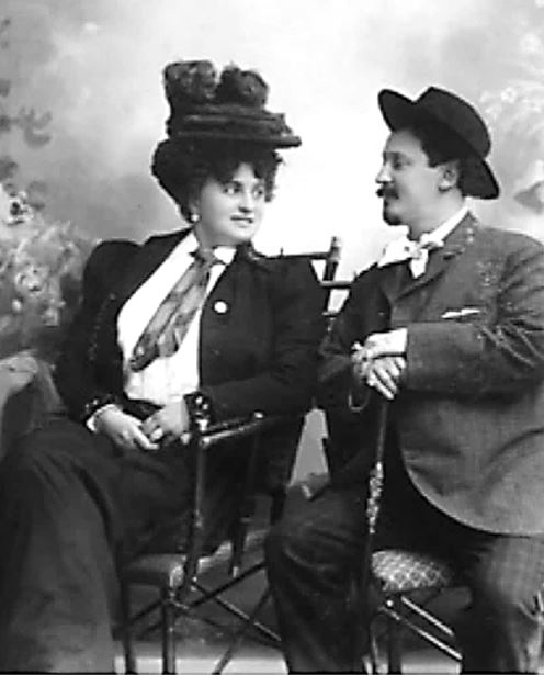 Анатолий Дуров и его жена Елена Гертель. 1907